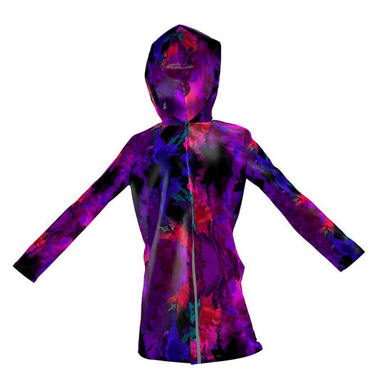 "Chromatic Release" Women's Hooded Breathable Rain Jacket