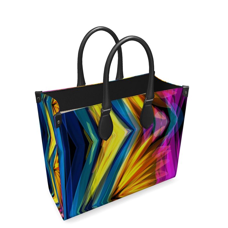 Large "Glass Butterfly" Smooth Nappa Leather Shopper Bag