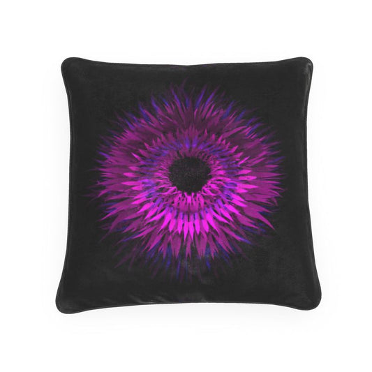 16" Square "Floral Glitch" Designer Custom Pillows