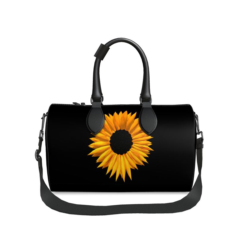 Small "Sunflower Dreams" Nappa Leather Duffle Bag