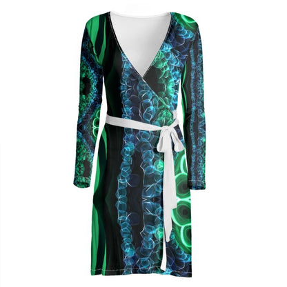 "Malachite" Wrap Dress