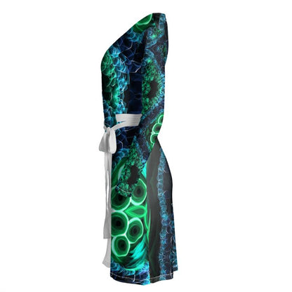 "Malachite" Wrap Dress