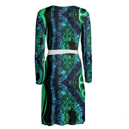 "Malachite" Wrap Dress