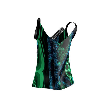 "Malachite" Satin Cami