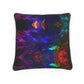 16" Square "Rainbow Color Explosion" Designer Custom Pillow