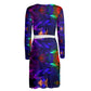 "Rainbow Color Explosion" Wrap Dress