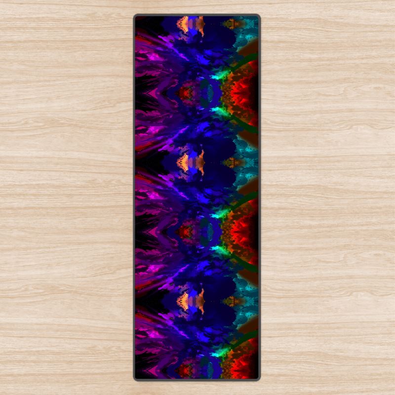 "Rainbow Color Explosion" Yoga Mat