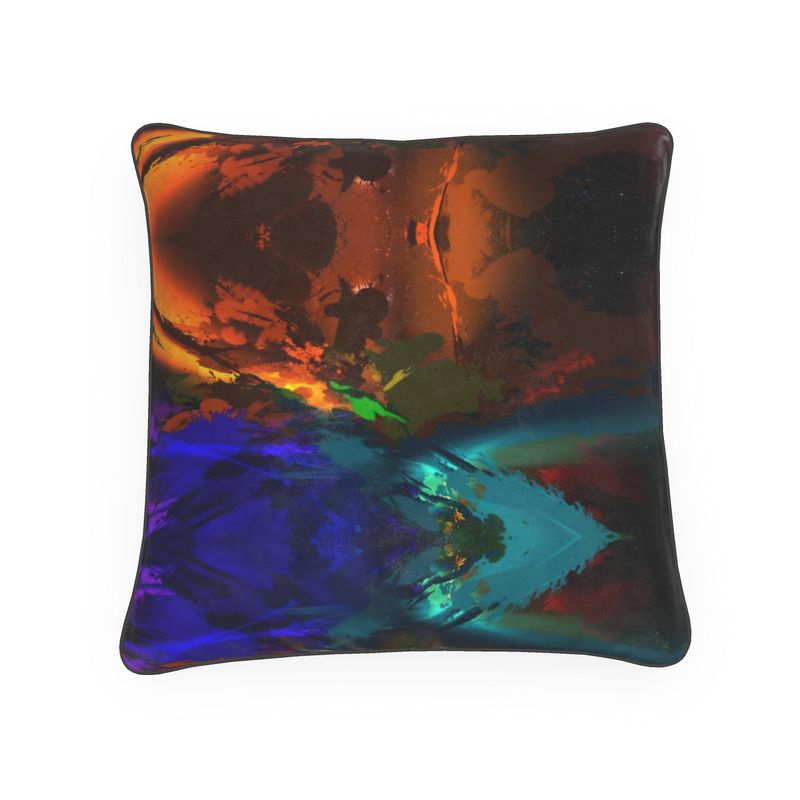 16" Square "Subtle Rainbow Color Explosion" Designer Custom Pillow