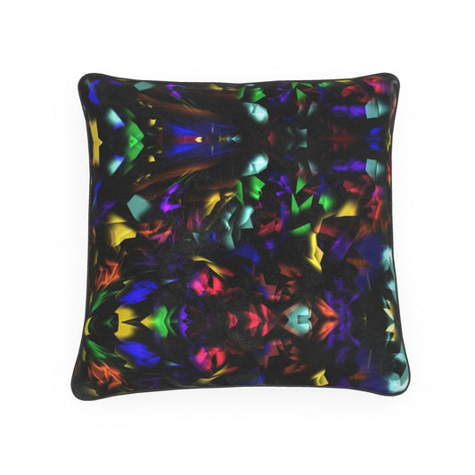 16" Square "Virgin Rainbow Opal" Designer Custom Pillow