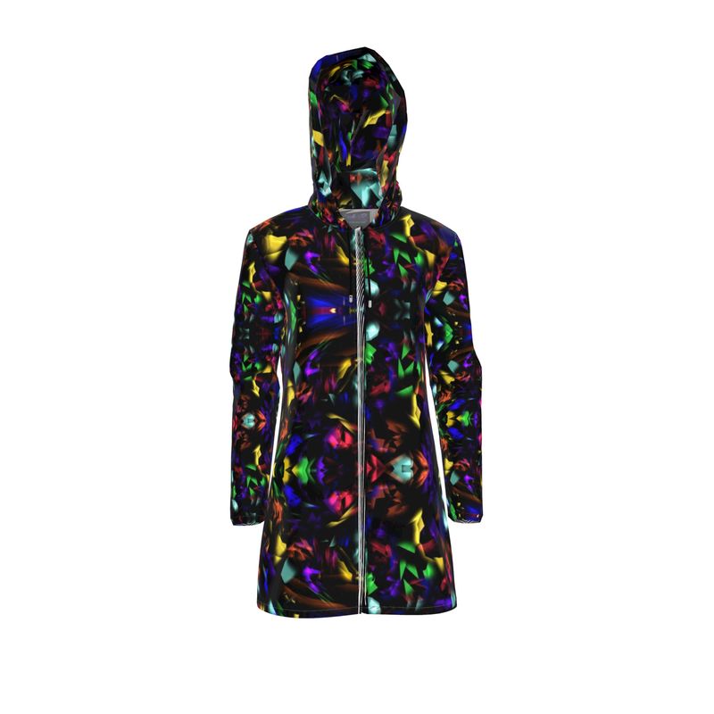"Virgin Rainbow Opal" Women's Breathable Hooded Rain Jacket