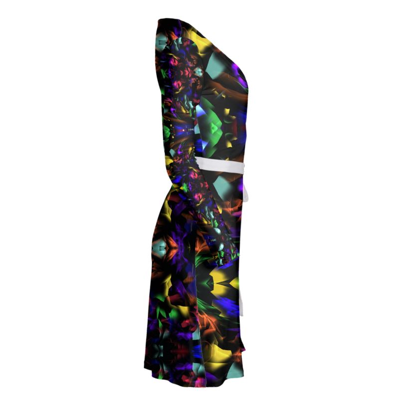 "Virgin Rainbow Opal" Wrap Dress