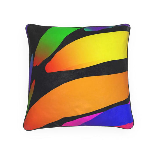 "Butterfly Rainbow" 16" Square Custom Designer Pillow
