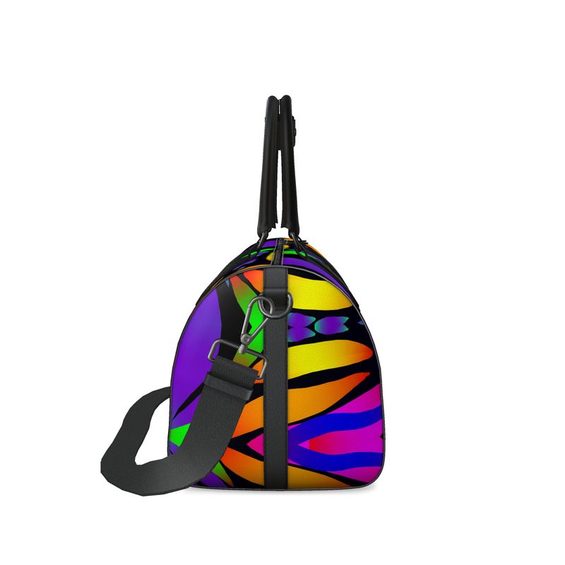 Small "Butterfly Rainbow" Nappa Leather Duffle Bag