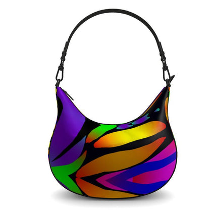 "Butterfly Rainbow" Custom Curve Hobo Bag