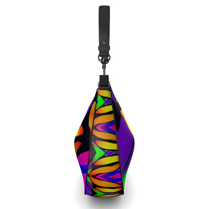 "Butterfly Rainbow" Custom Curve Hobo Bag