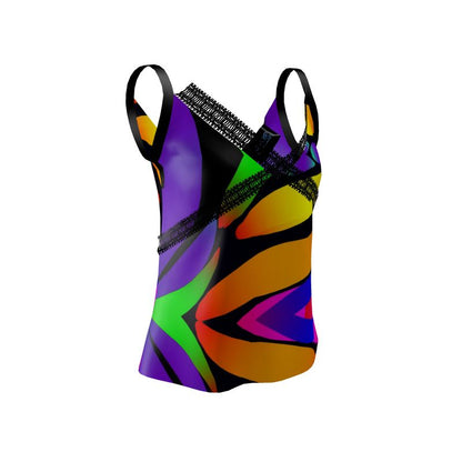 "Butterfly Rainbow" Satin Cami