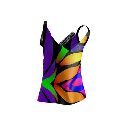 "Butterfly Rainbow" Satin Cami