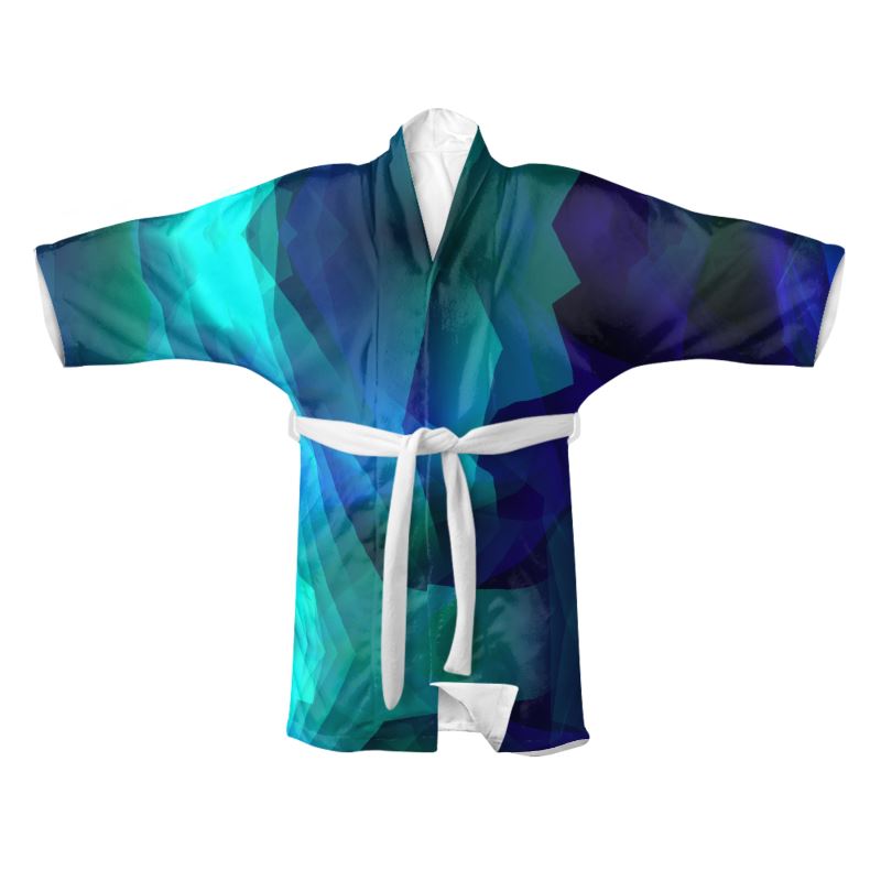 "Boulder Opal" 100% Silk Satin Kimono