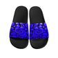 Blue Twisted Ellipses Slide Sandals