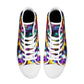 Color and Fire High-Top Canvas Shoes - White