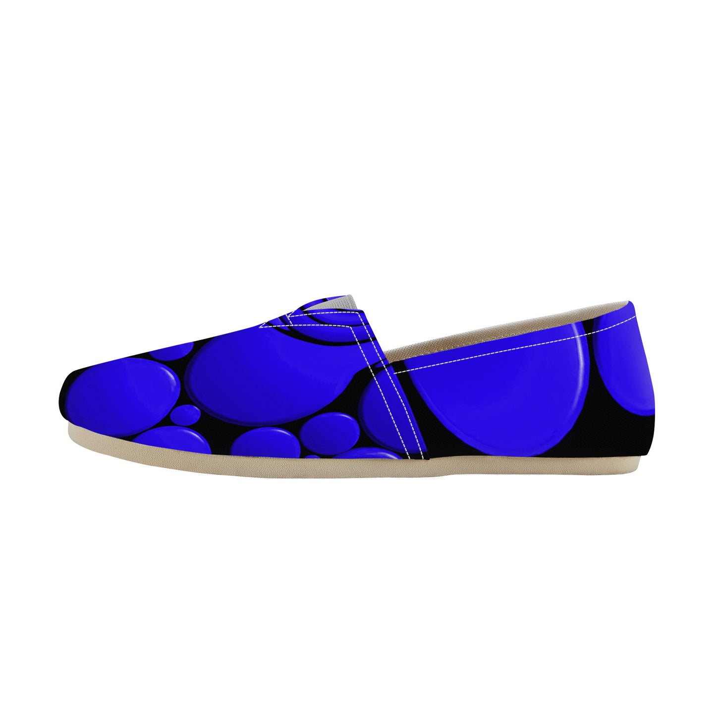 Blue Twisted Ellipses Casual Flat Driving Shoe