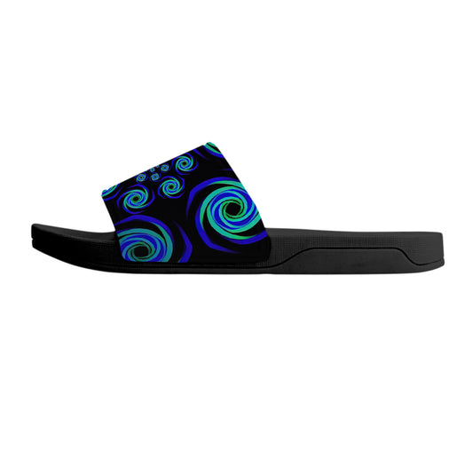 Blue Spiral Slide Sandals