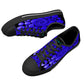 Blue Twisted Ellipses Low-Top Canvas Shoes - Black