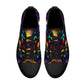 Color and Fire Low-Top Canvas Shoes - Black