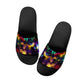 Color and Fire Glitch Slide Sandals