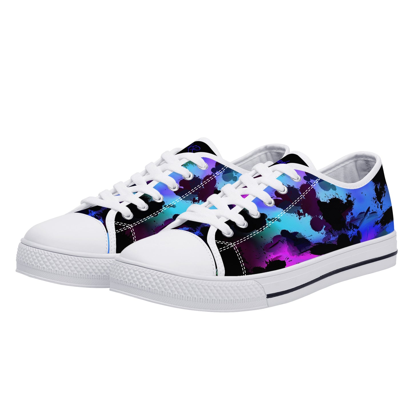 Color Implosion Low-Top Canvas Shoes - White