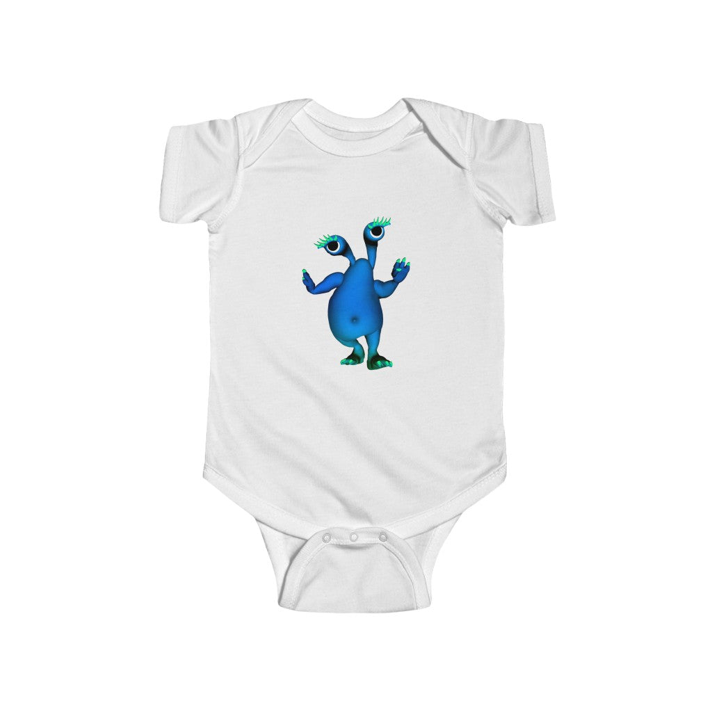 Blue Alien Infant Fine Jersey Bodysuit