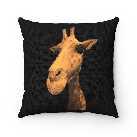 Giraffe Spun Polyester Square Pillow