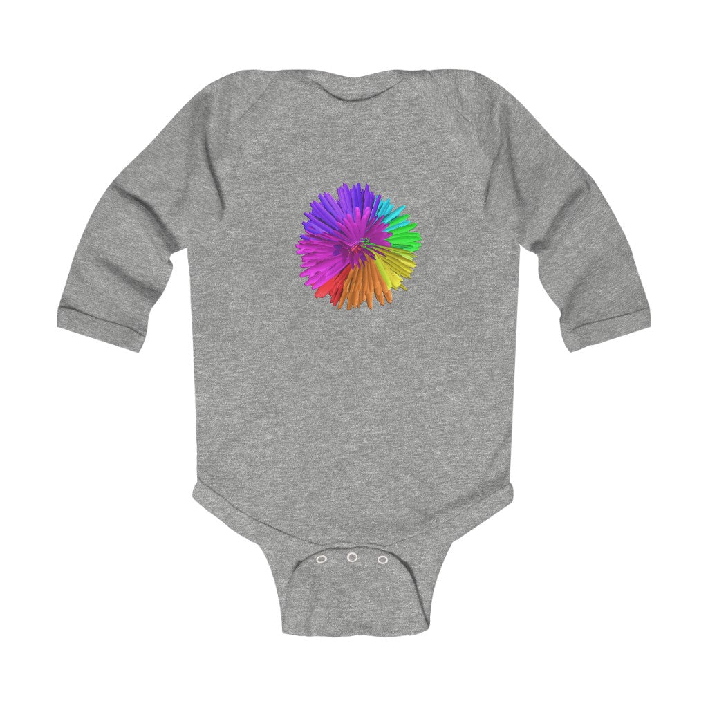 Rainbow Chrysanthemum Infant Long Sleeve Bodysuit
