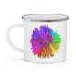 Rainbow Chrysanthemum Enamel Camping Mug