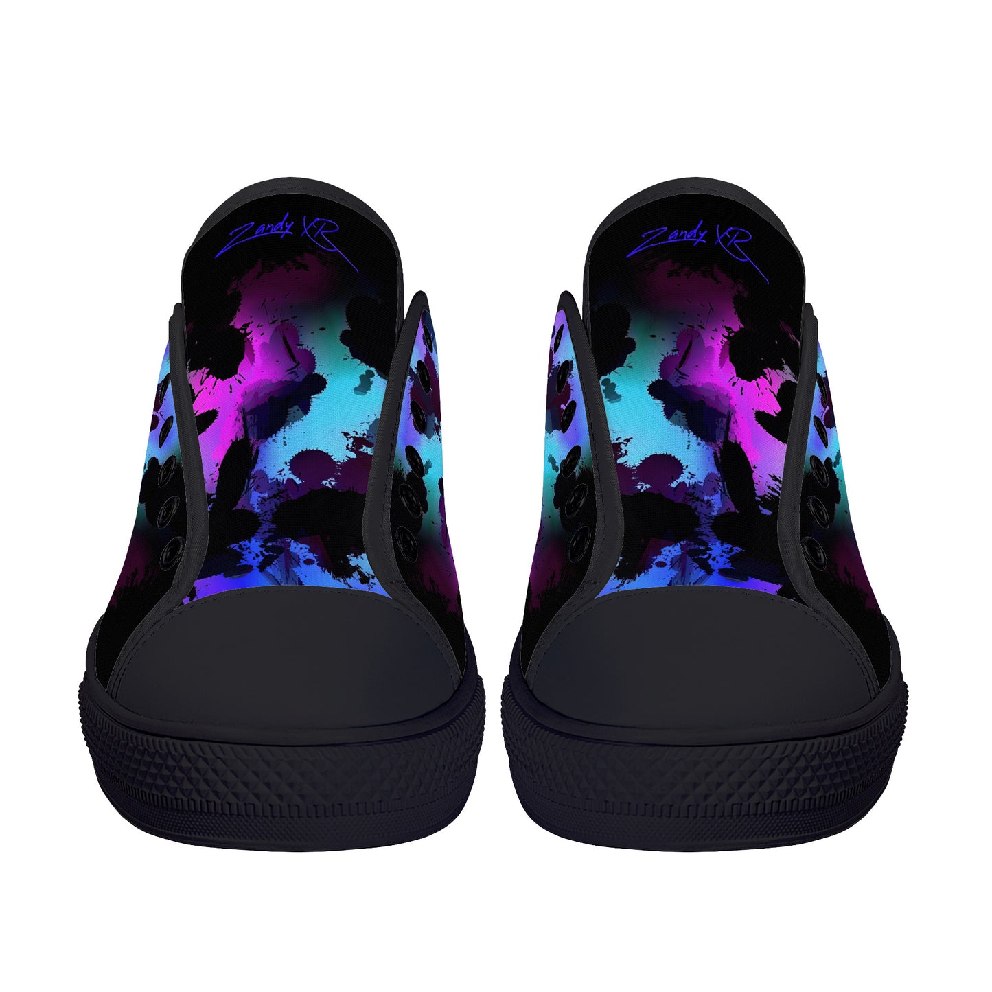 Color Implosion Low-Top Canvas Shoes - Black