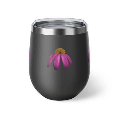 Echinacea Purple Coneflower Copper Vacuum Insulated Cup, 12oz