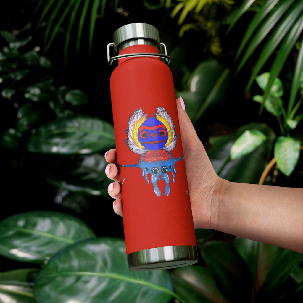 "Wanna Dance?" Peacock Spiders 22oz Vacuum Insulated Bottle