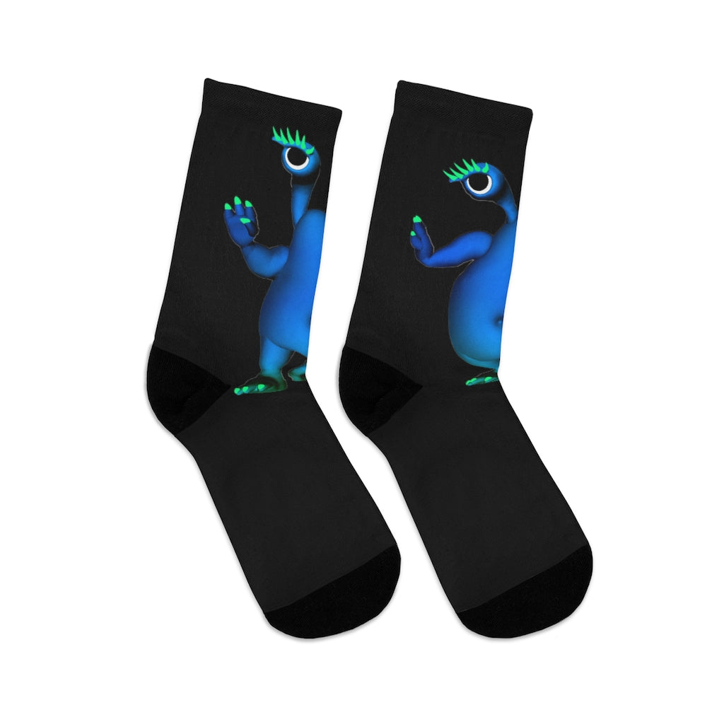 Blue Alien DTG Socks (black)