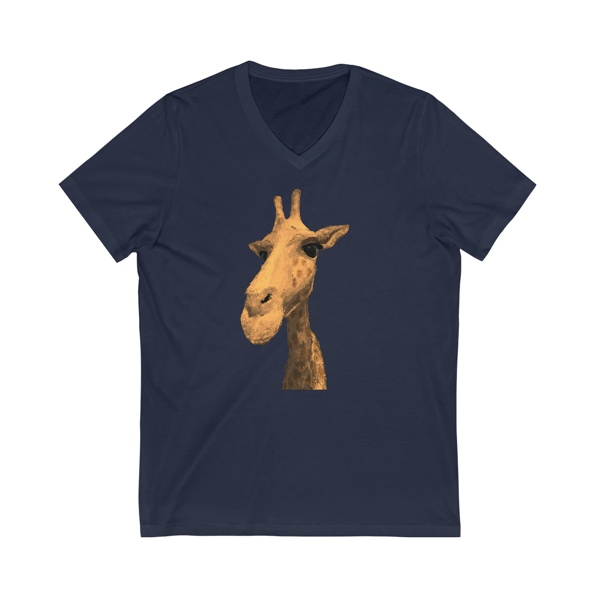 Giraffe Unisex Jersey Short Sleeve V-Neck Tee