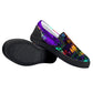 Color and Fire Glitch Slip-on Shoes Black