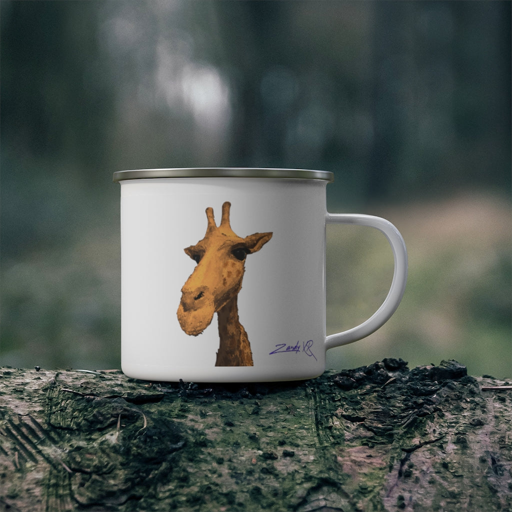 Giraffe Enamel Camping Mug