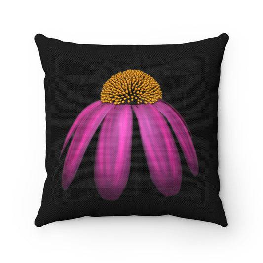 "Echinacea Purple Coneflower" Spun Polyester Square Pillow