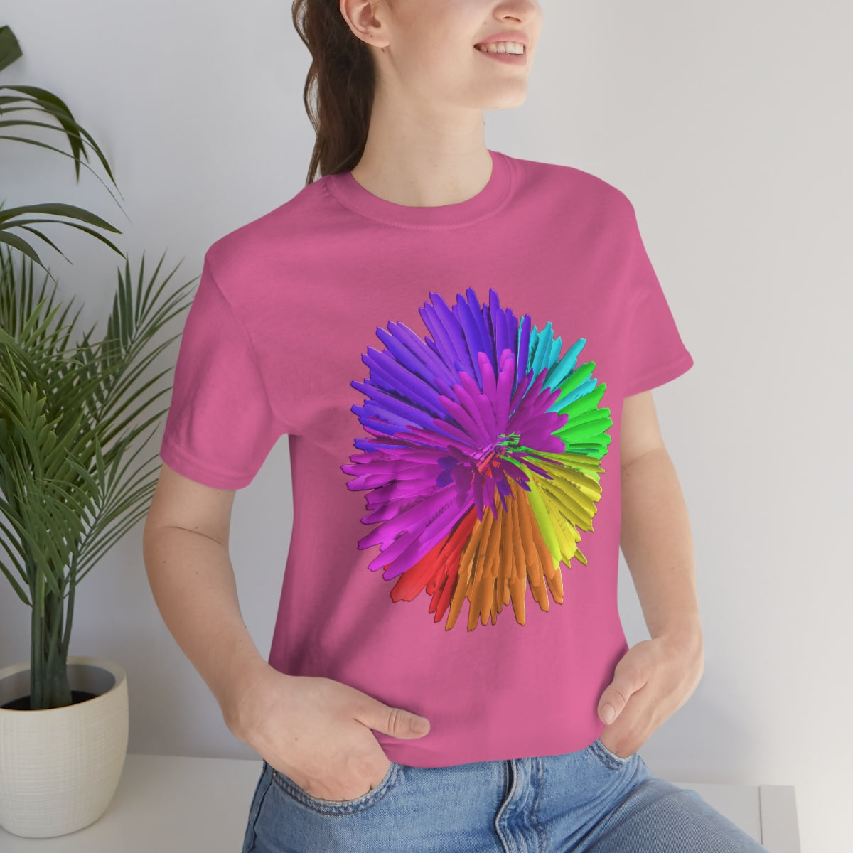 Rainbow Chrysanthemum Jersey Short Sleeve Tee