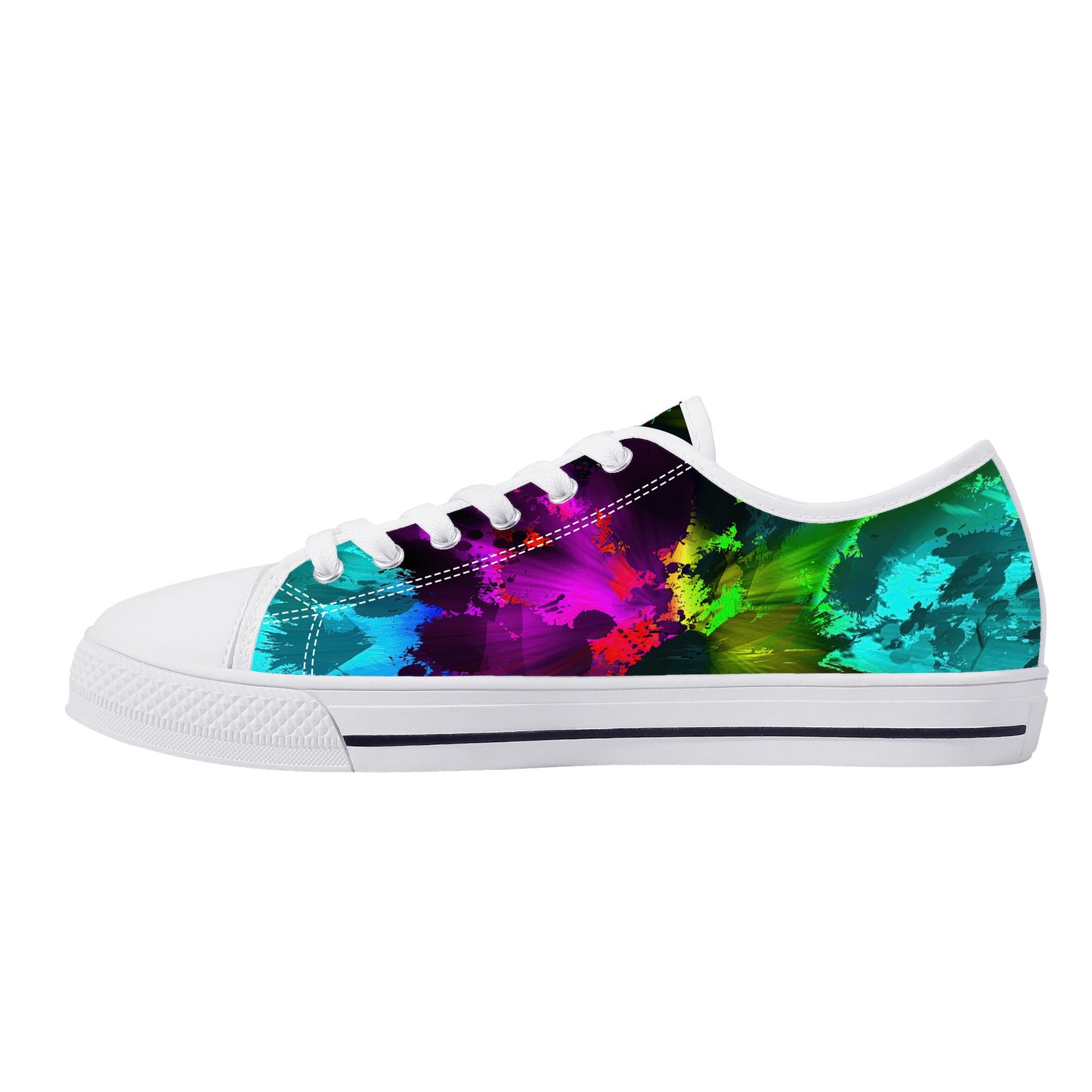 Color Implosion 2 Low-Top Canvas Shoes- White
