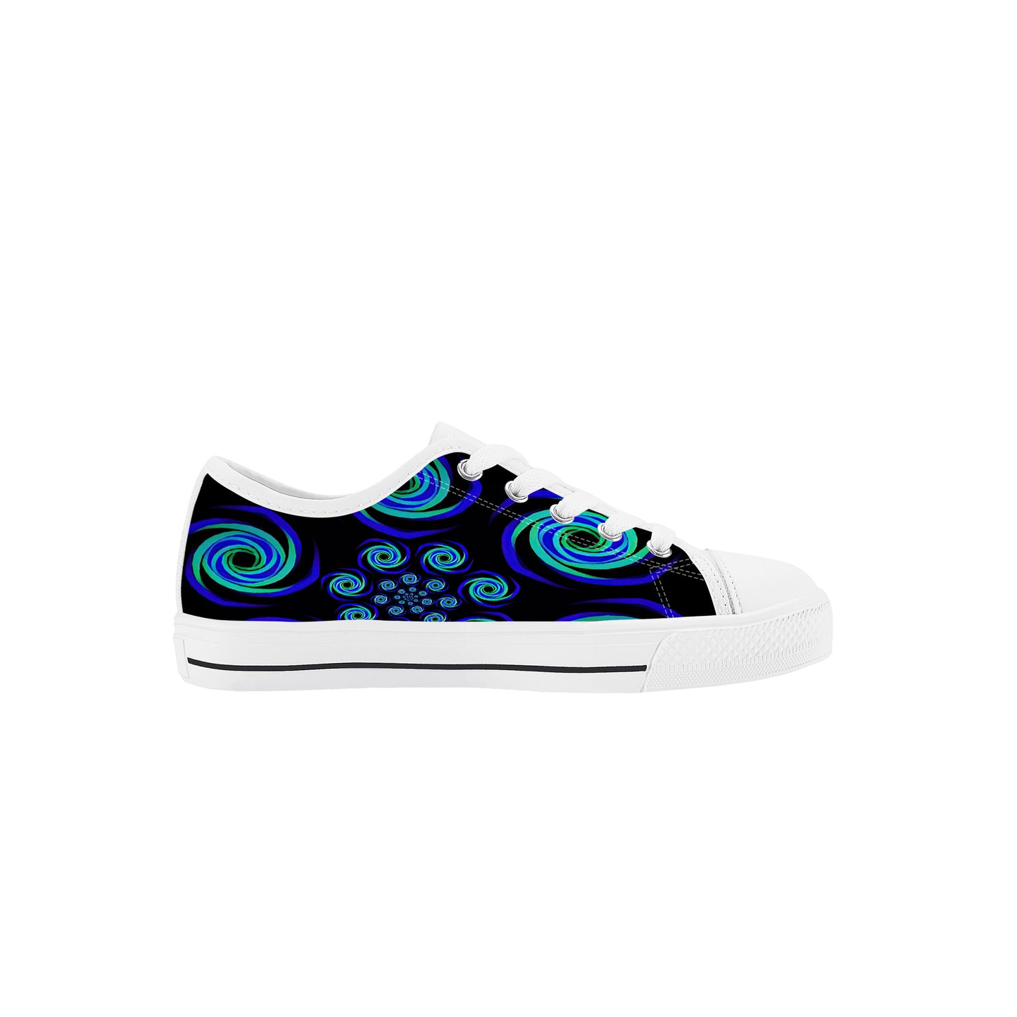 Blue Spiral Kids Low Top Canvas Shoes