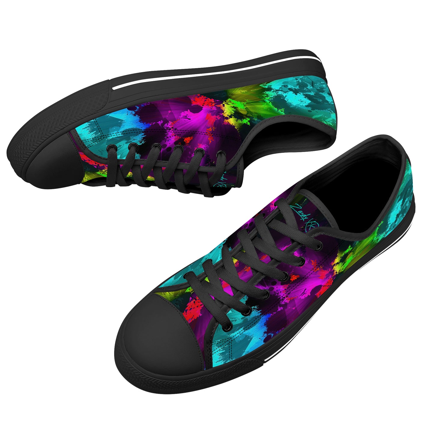 Color Implosion 2 Low-Top Canvas Shoes - Black