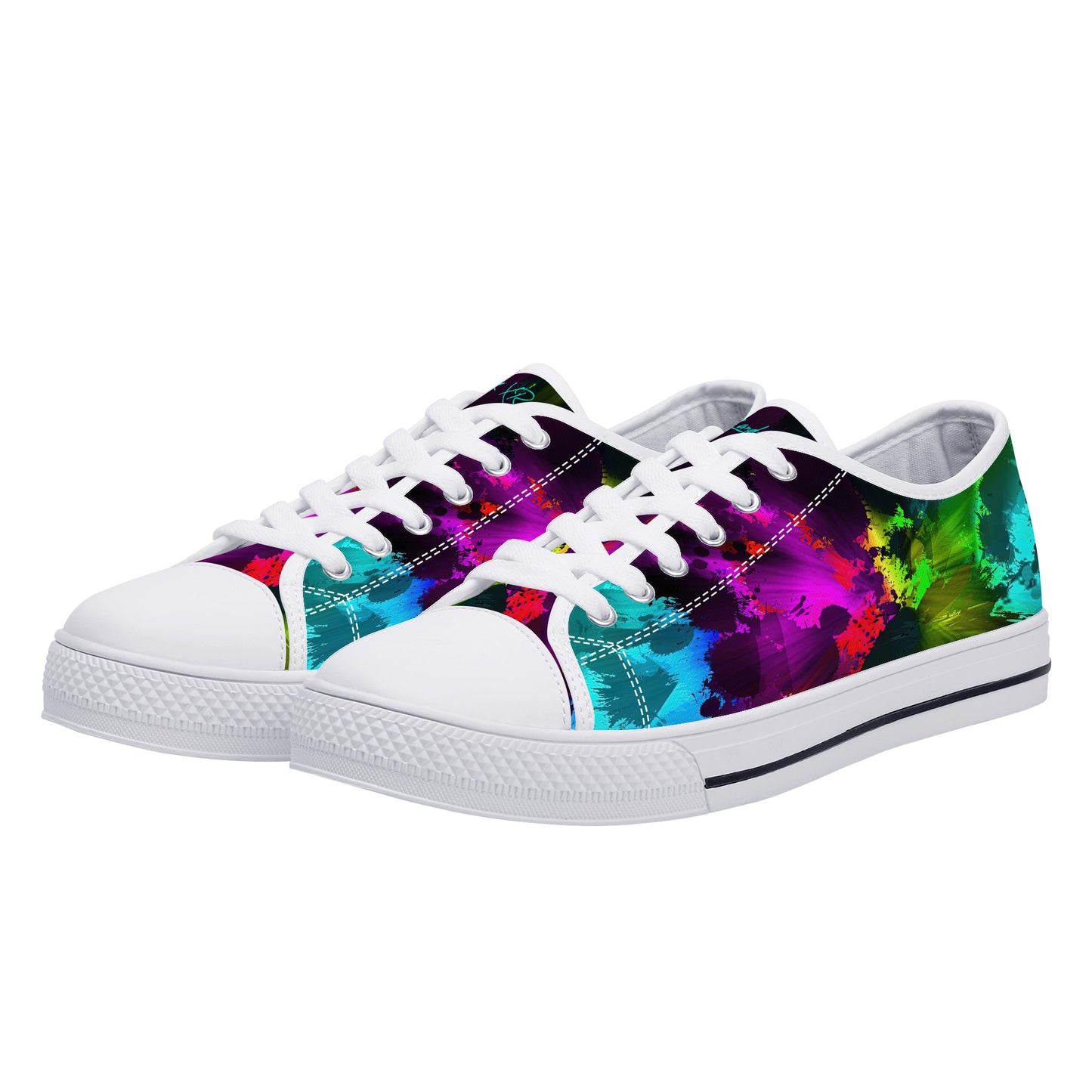 Color Implosion 2 Low-Top Canvas Shoes- White