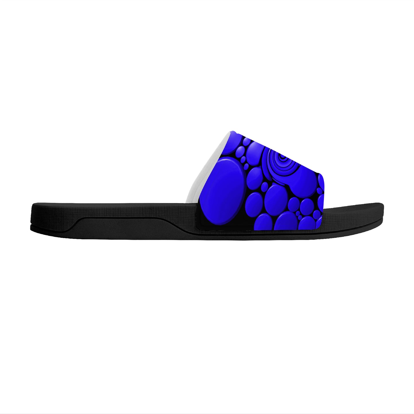 Blue Twisted Ellipses Slide Sandals