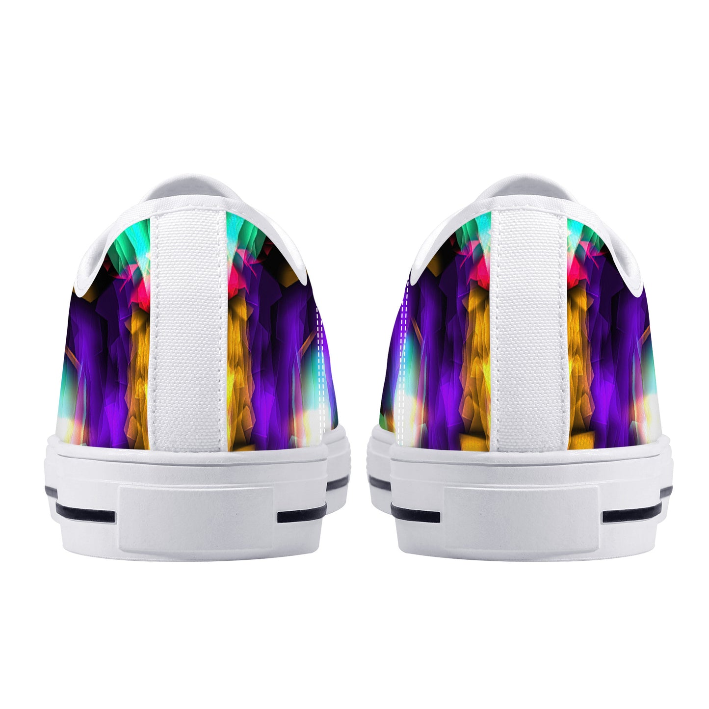 Color and Fire Low-Top Canvas Shoes - White