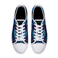 Blue Twisted Low-Top Canvas Shoes - White